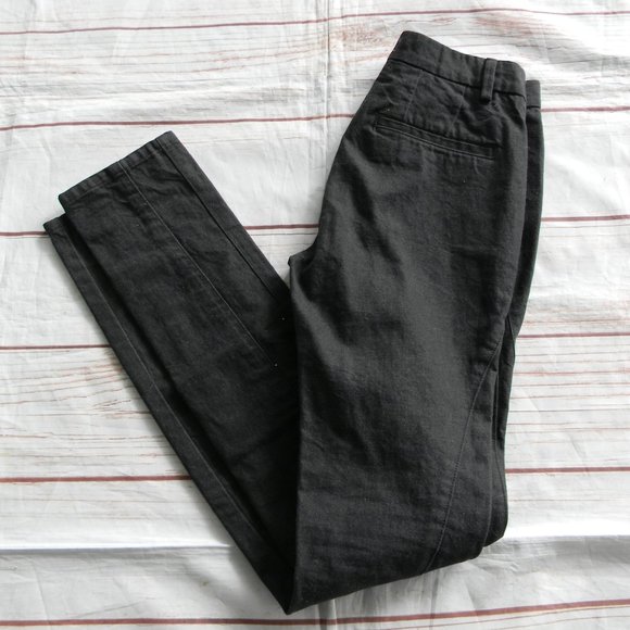 HELMUT LANG BLACK DENIM JEAN TROUSERS SZ 24 SKINNY  34"INSEAM - Picture 1 of 5